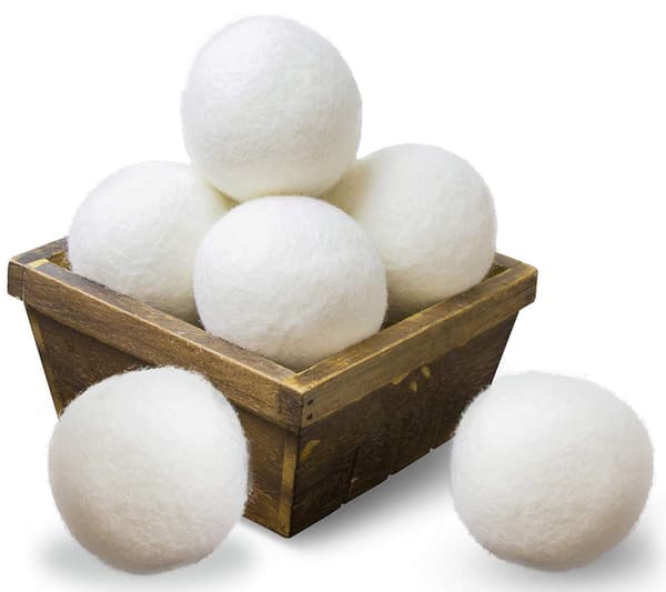 Torkbollar av ull 3 cm 6-pack White S