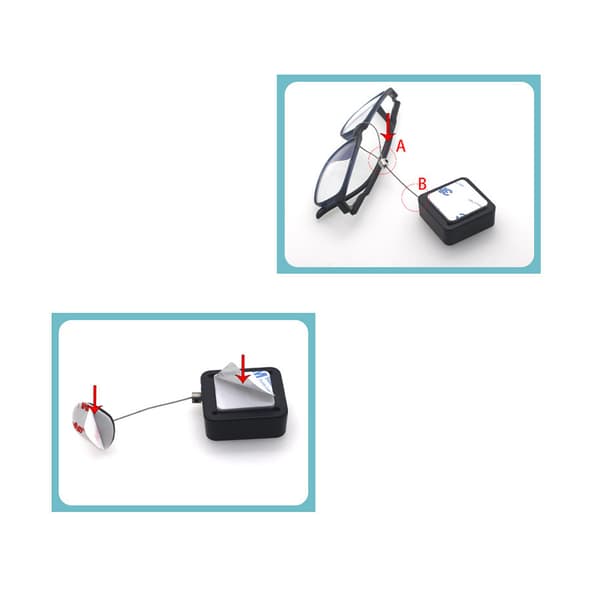 Tyverisikring Pull Box Sort - 2m kabel med lås og hætte