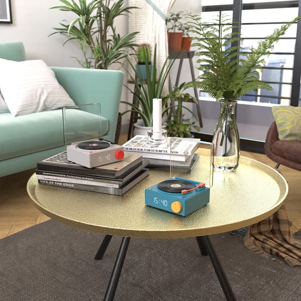 Clock Vinyl Retro Grey