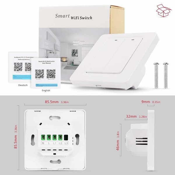 Smart switch - Wifi strömbrytare 2-polig