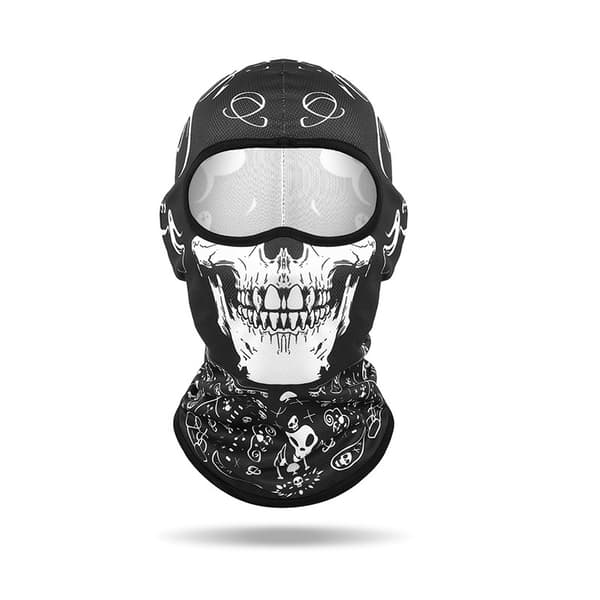 Tryckt Mesh Balaclava Motorcykelhjälm Foder - Andningsbar & Rolig Ansiktsmask
