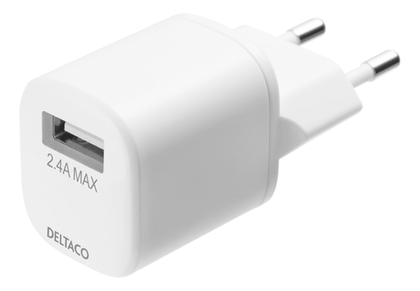 USB wall charger, USB-A, 2.4 A, incl. 1 m USB-A to Lightning