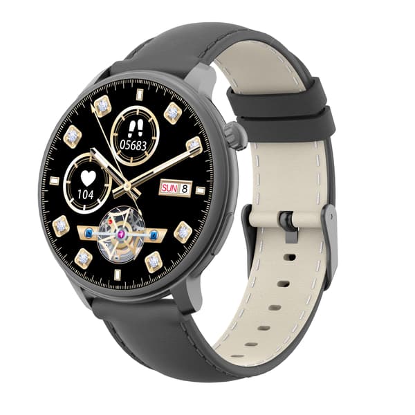 Smartwatch med puls-, blodtryks- og iltmåling Black