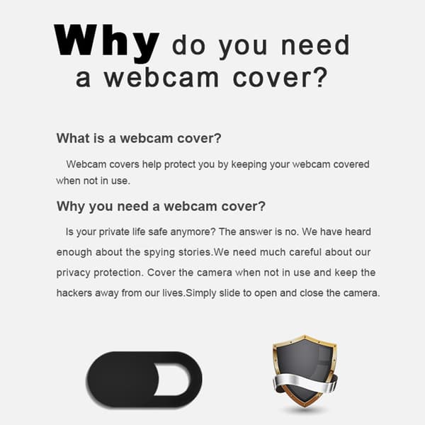 Webcam beskyttelse - Webcam dæksel - sort.