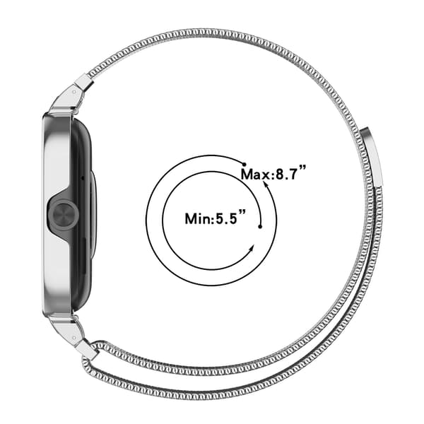 Metallrammeveske med integrert stropp for Redmi Watch 4 Silver