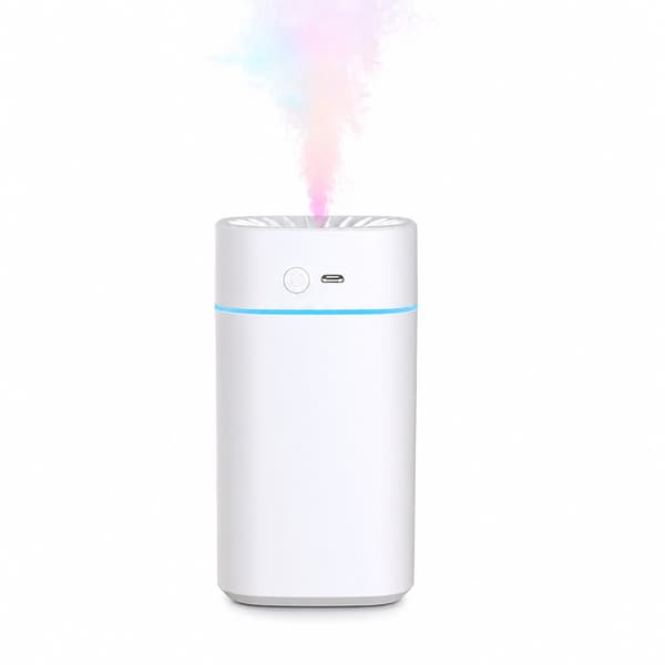 Oppladbar Aroma Diffuser Luftfukter med Ambient Lys White