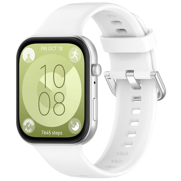 Silikonrem for Huawei Fit 4 - Lys Rosa, Sølvspenne White