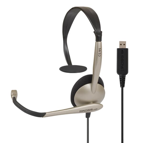 Kuulokkeet CS95 Mono On-Ear -mikrofonilla, USB, samppanja