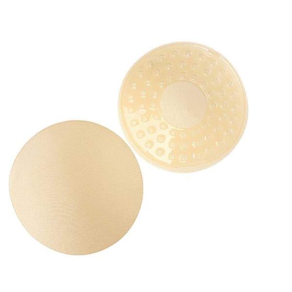 Usynlige selvklæbende bh-brystvorter til stropløse kjoler Beige