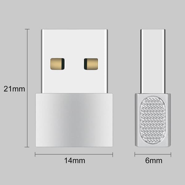 USB-C-USB-sovitin Black