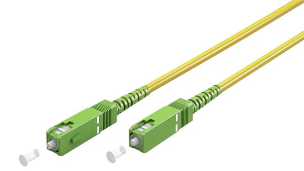 Lyslederkabel (FTTH), Singlemode (OS2) Yellow, gul (Simplex), 3 m