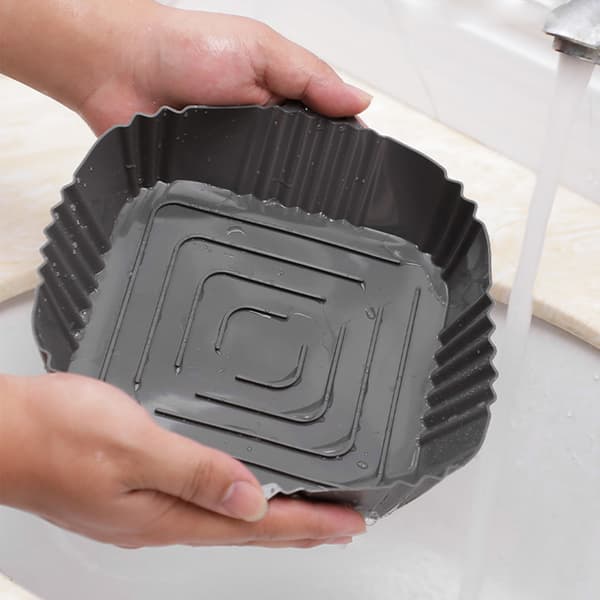 Silikoneskål til airfryer bund diameter 16 cm Grey