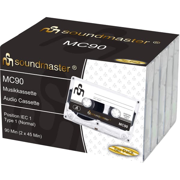 Kassettband 5-pack 90min