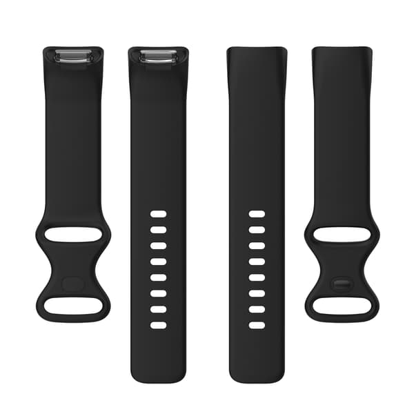 Silikone urrem til Fitbit Charge 5 Charge 6 Black S