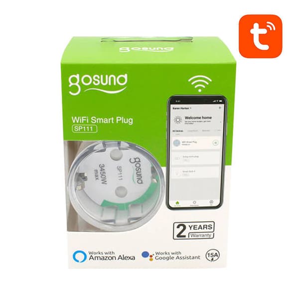 Smart plug WiFi Gosund SP111 3680W 16A, Tuya 2 kpl