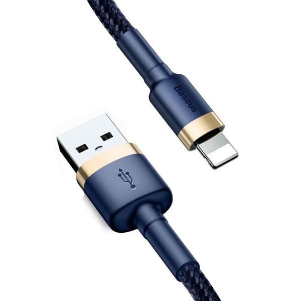 Baseus Cafule Lightning kaapeli 1,5A 2m (kulta+tummansininen)