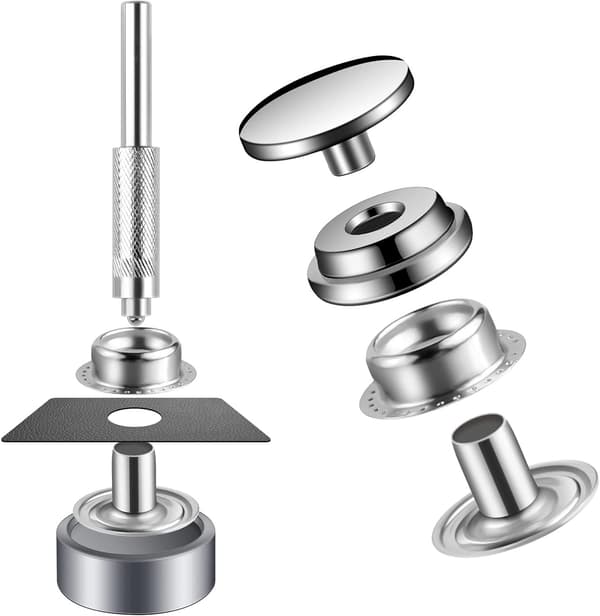 15 mm Snap Lock Set - Verktøysett med trykknapper Silver