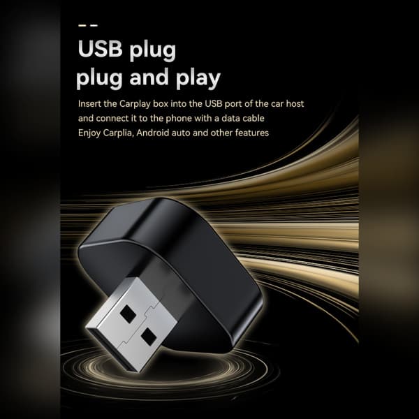 Smart Bilanslutningsbox Silver - Trådlös CarPlay & Android Auto 2-i-1 Adapter