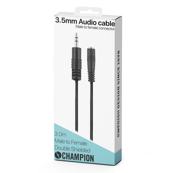 3,5mm - 3,5mm Hane-Hona 3.0m