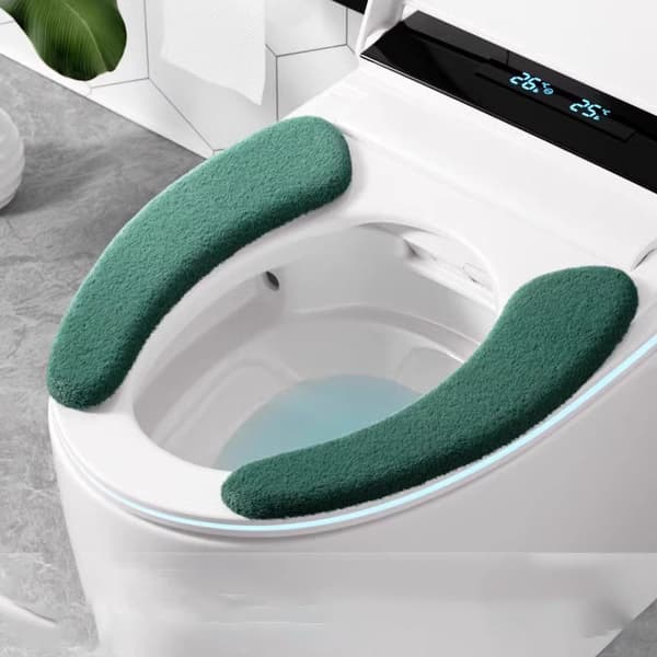 Mjuk och mysig toalettsitskuddset Green