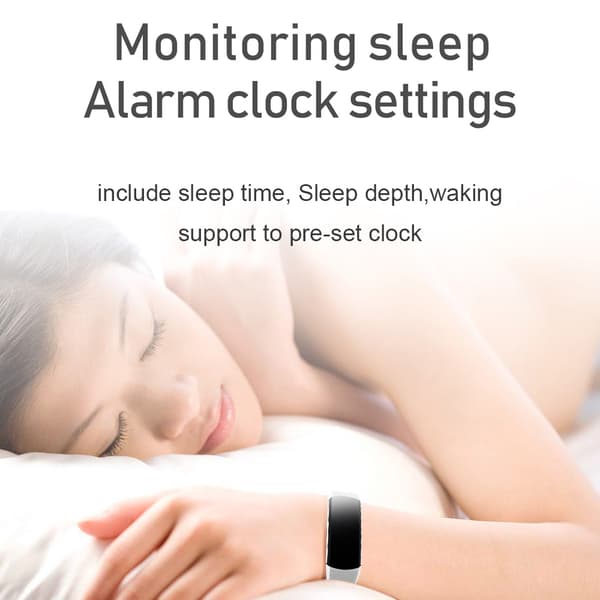 Aktivitetsarmbånd med puls, søvnmonitor, skritteller IP67 Black
