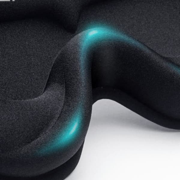 Mjuk 3D sovmask ögonmask för flygresor yoga vila Black