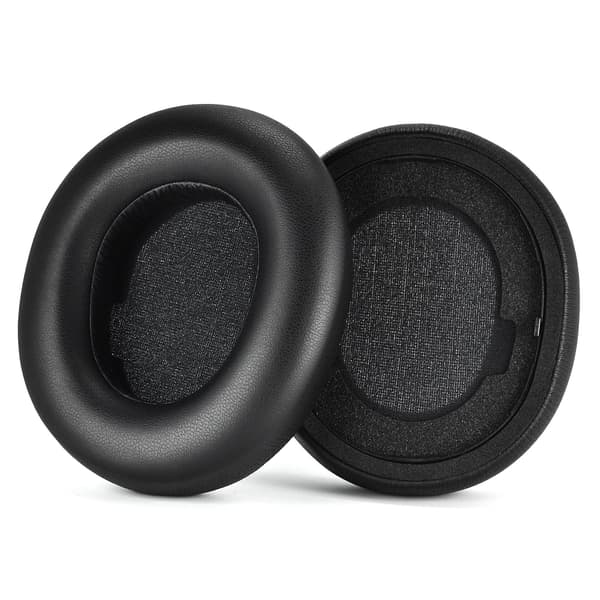 2 stk. sorte proteinlæder ørepuder - kompatible med SteelSeries Arctis Nova Pro Wireless