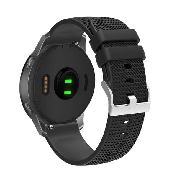 Silikonemønster urrem til Garmin Vivoactive 4 18mm Black