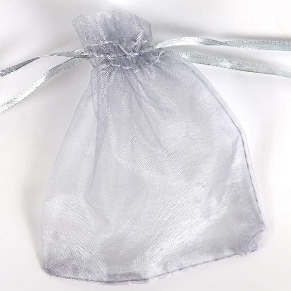 Presentpåsar med Dragsnöre - 7x9 cm, 25-pack Grey