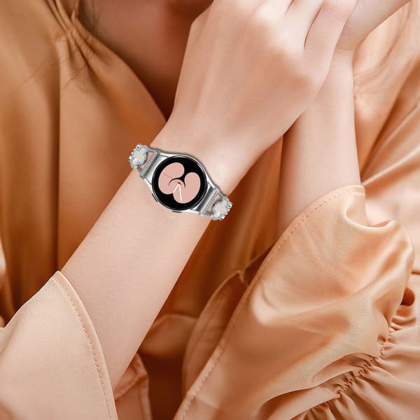 Ranneke Samsung Galaxy Watch 4/5/6 -kellolle Silver