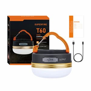 Campinglampe Superfire T60, 2,5W, 1000mAh