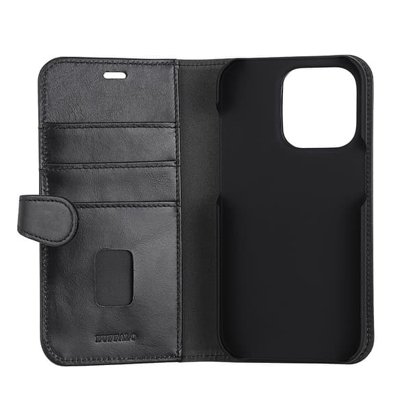 2in1 Wallet Leather 3 card iPhone 14 Pro Black
