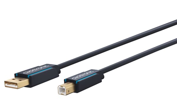 USB-A til USB-B 2.0 adapterkabel