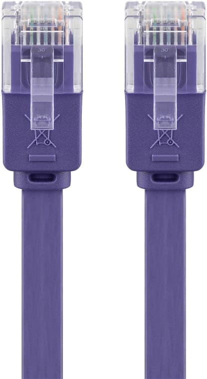 CAT 6 flad netværkskabel, U/UTP, violet