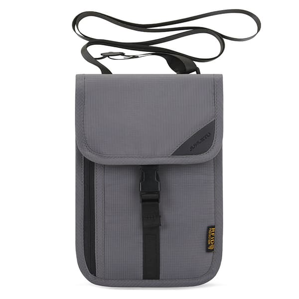 RFID Neck Wallet -matkapassipidike DarkGrey