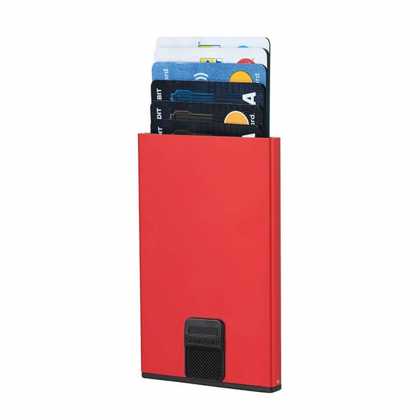 Plånbok ALUFIT RFID Card Case Slide Alu Röd