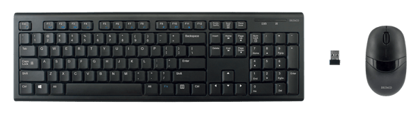Wireless combo kit, keyboard and mouse, 10m range, US layout