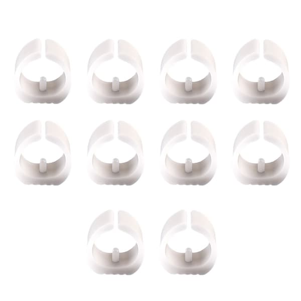 10-pakke bueformede møbelbentrekk White M
