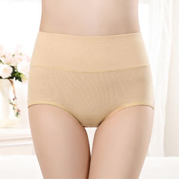 Trosor med hög midja (5-pack) Beige L