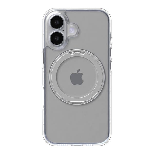 Torras Ostand Pro Cover til iPhone 16 Plus (gennemsigtig)