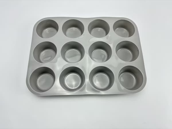 Silikonkakform -  Muffinsform med 12 koppar Grey