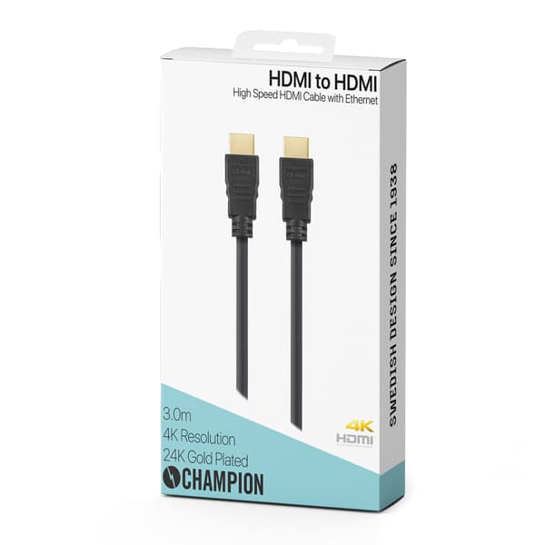 HDMI-kabel Ha-Ha Black 3.0m