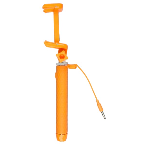 Selfiestick Pocket Trådad Spegelfunktion Orange