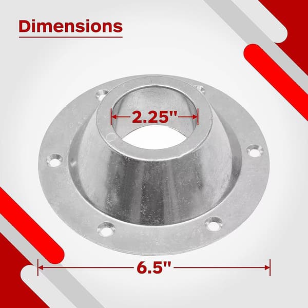 Aluminium RV Bord Base Mount 2 Pack - Sølv