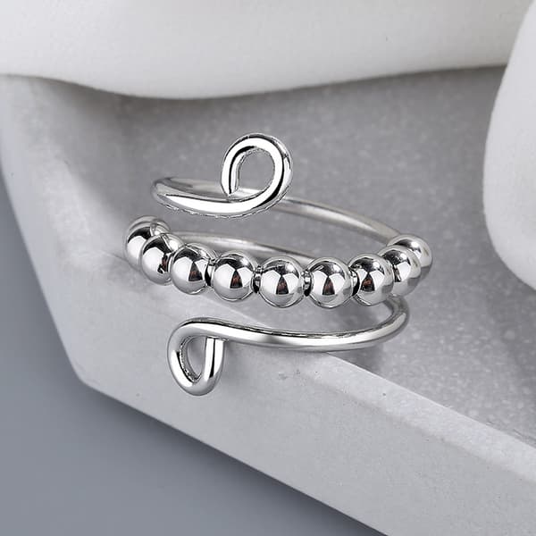 Justerbar Antistressring i Koppar, 4-pack