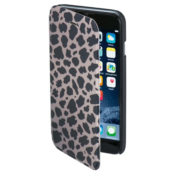 Plånboksväska DesignLine iPhone6/6S Leopard Grå