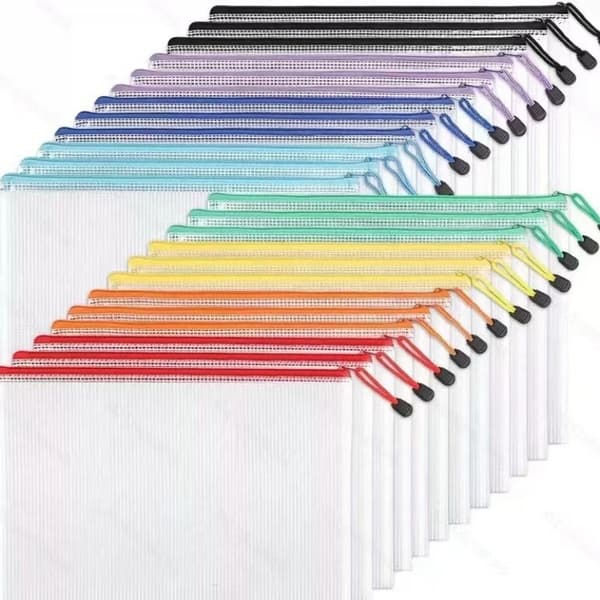 Tjocka Vattentäta A4-Meshpåsar - 24 pack