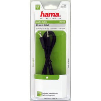 Kabel Audio 3.5mm-3.5mm Svart 1.5m