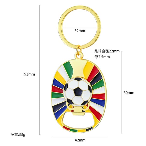 UEFA Euro 2024 avaimenperä - Kultainen pullonavaaja-avaimenperä