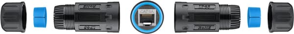 Outdoor (IP68) RJ45 modulbaseret tilkobling/forbindelse, CAT 6A